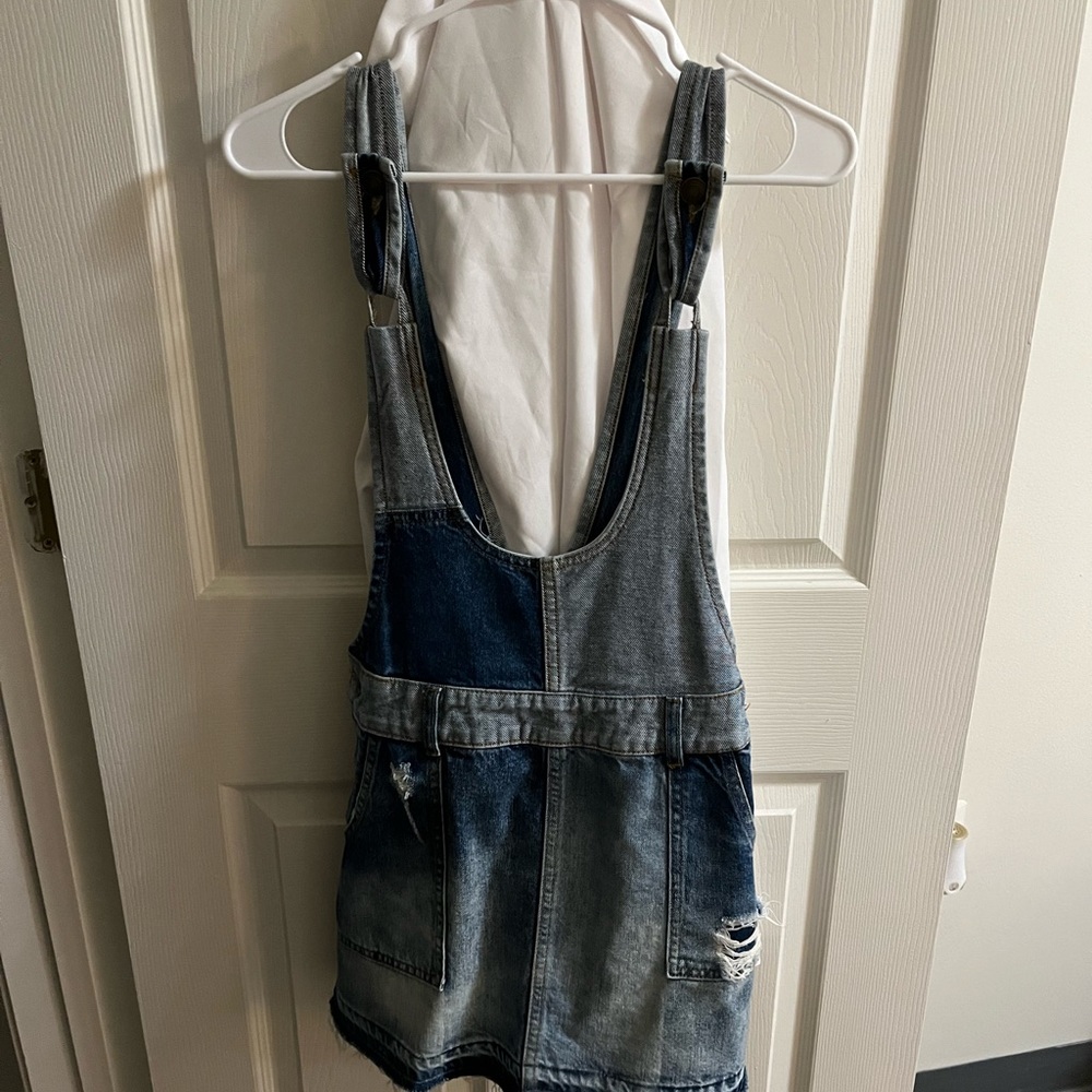 Free People Denim Overall Dress